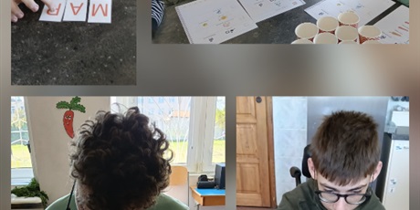 Powiększ grafikę: Kolażkilku zdjęć przedstawiających uczniów wykonujących różne zadania edukacyjne.