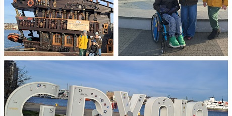 Powiększ grafikę: Kolaż trzech zdjęć prezentujących uczniów w różnych miejscach Skweru Kościuszki w Gdyni.